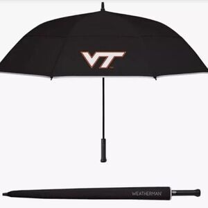 NIB Weatherman 68” Golf Umbrella NCAA Virginia  Tech - VT Hokies